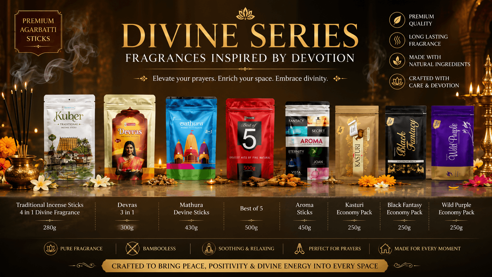 Premium incense and dhoop from Vinayaka Perfumery